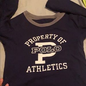 2 in 1 Polo blue long sleeve